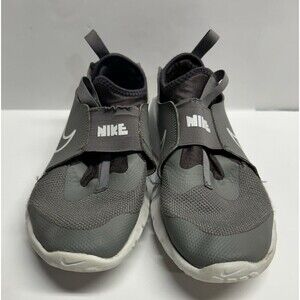 NIKE Flex Runner Big Kid Gray whte slip On Sneakers Shoes Boy 5 youth
